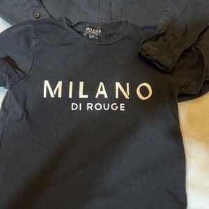 MILANO KIDS 2T BUNDLE: Button down shirt & T-shirt